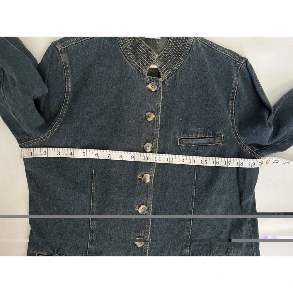 Benard Sport Vintage New Womens 12 Dark Wash Denim Jacket Military Deadstock